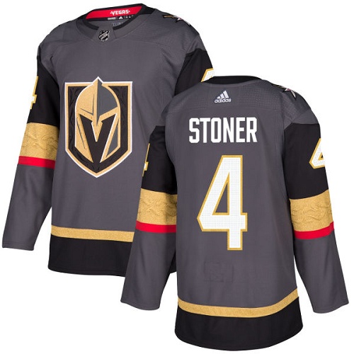 Adidas Men Vegas Golden Knights #4 Clayton Stoner Grey Home Authentic Stitched NHL Jersey